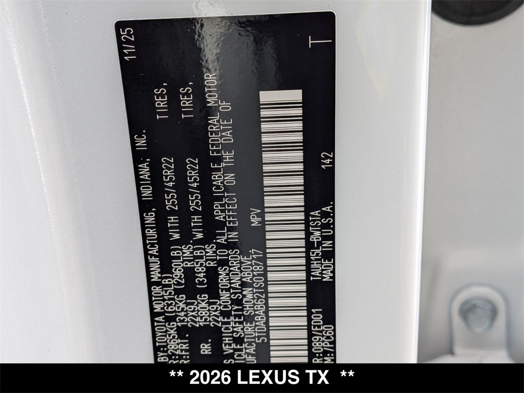 2026 Lexus TX F SPORT PERFORMANCE PREMIUM AWD
