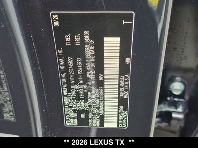 2026 Lexus TX F SPORT PERFORMANCE PREMIUM AWD