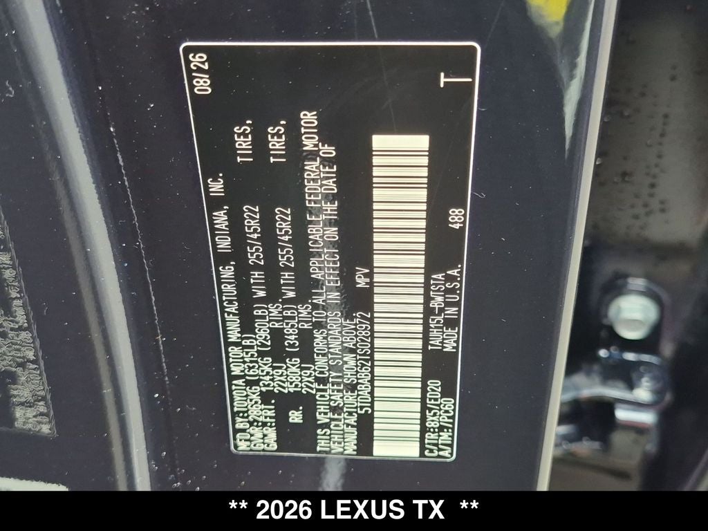 2026 Lexus TX F SPORT PERFORMANCE PREMIUM AWD