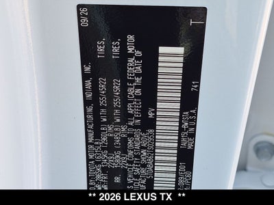 2026 Lexus TX 500h F SPORT Performance Premium