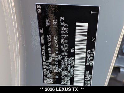 2026 Lexus TX F SPORT PERFORMANCE PREMIUM AWD