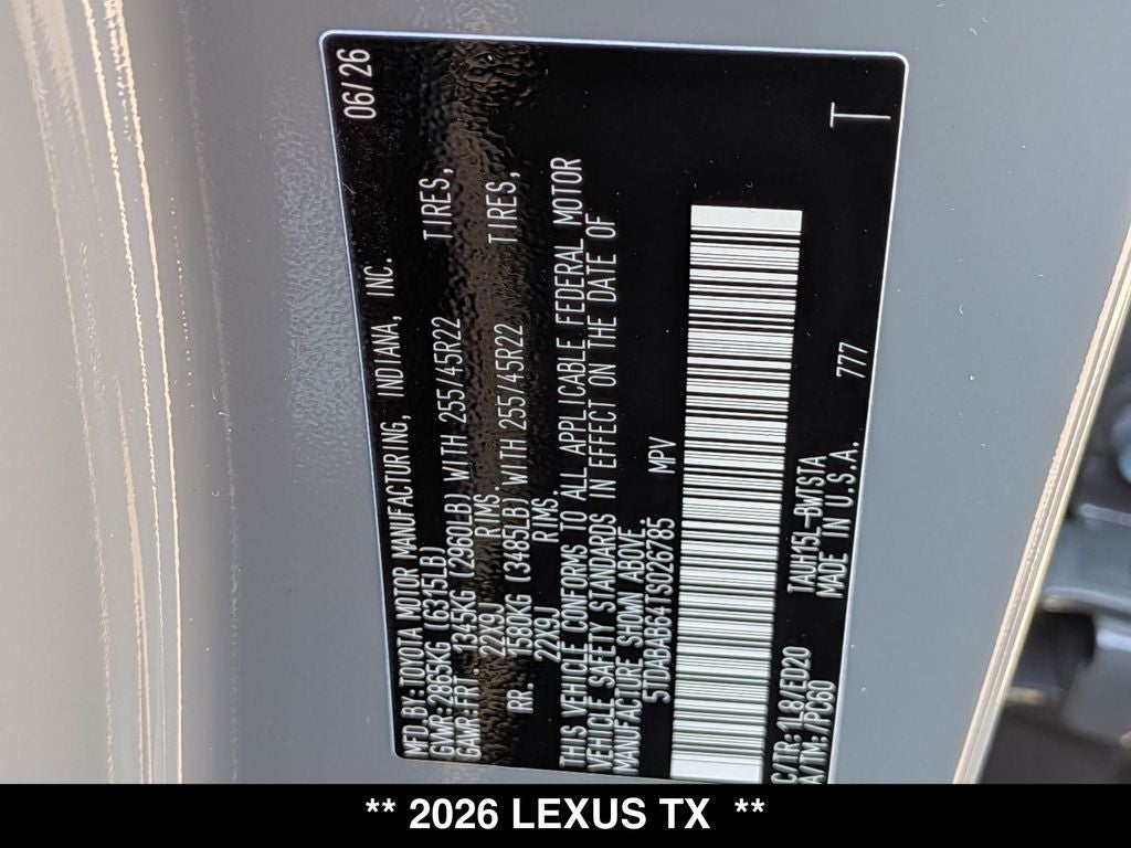 2026 Lexus TX F SPORT PERFORMANCE PREMIUM AWD