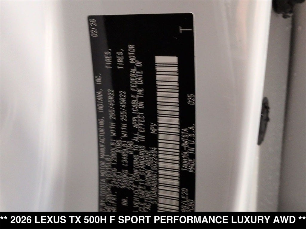 2026 Lexus TX F SPORT PERFORMANCE LUXURY AWD