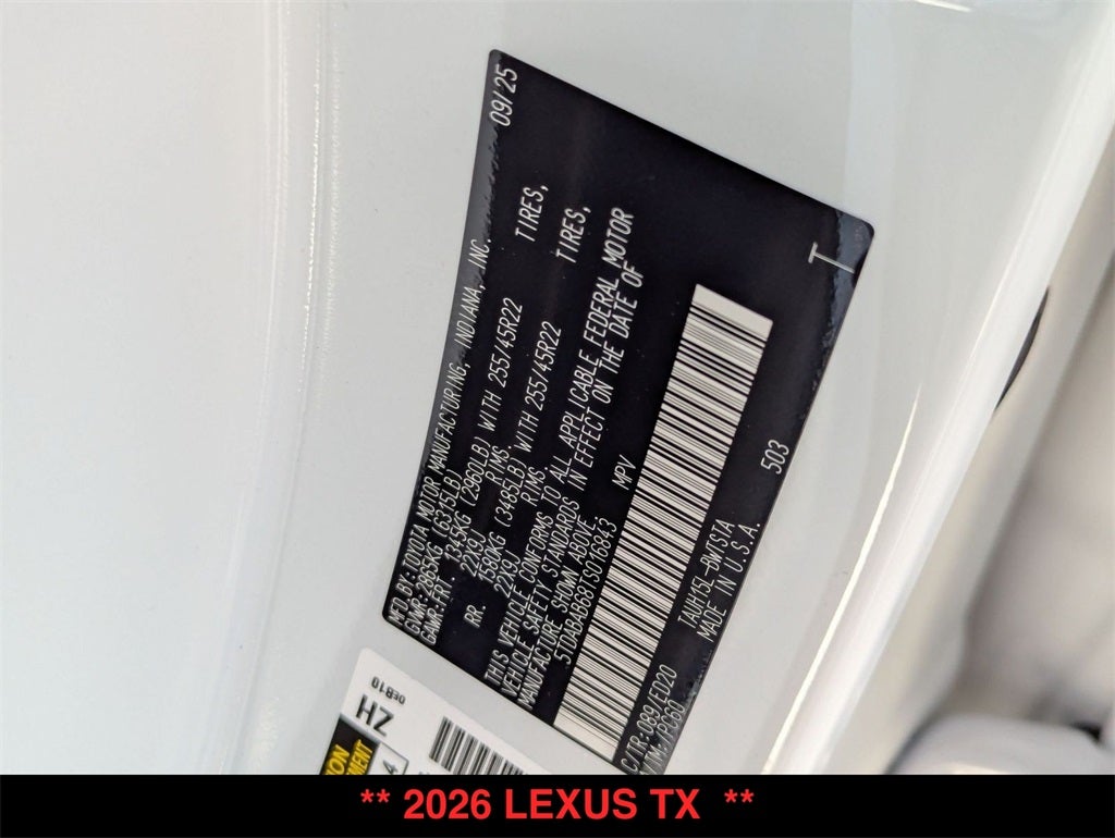 2026 Lexus TX F SPORT PERFORMANCE PREMIUM AWD