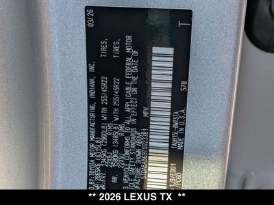 2026 Lexus TX F SPORT PERFORMANCE PREMIUM AWD