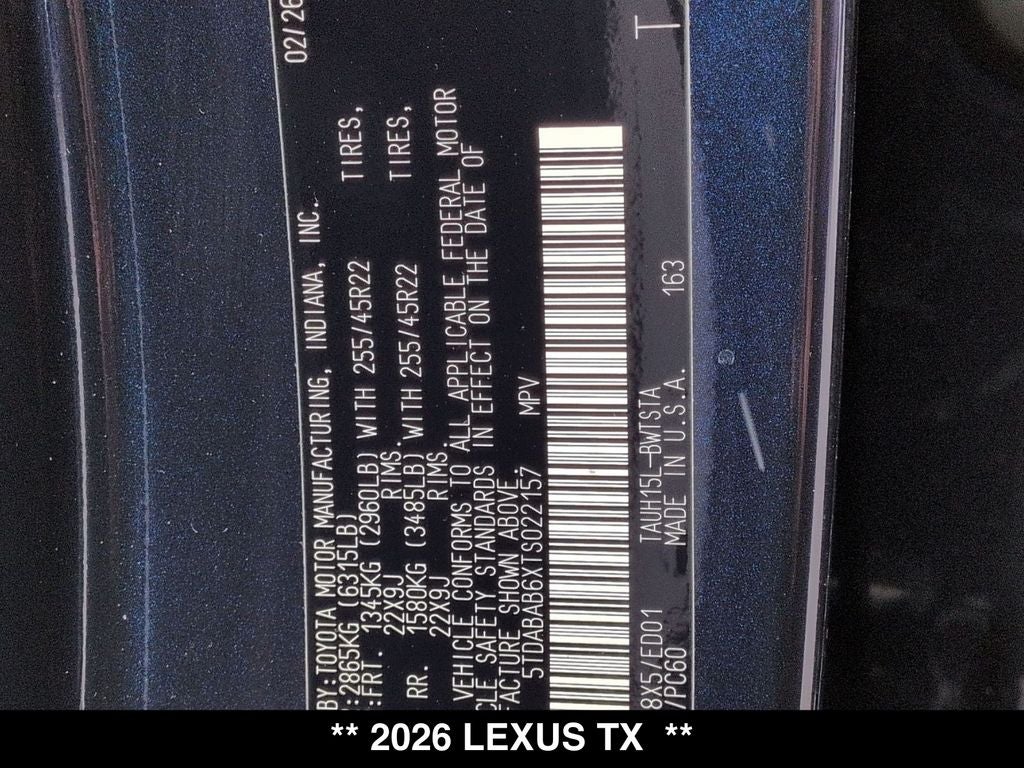 2026 Lexus TX F SPORT PERFORMANCE PREMIUM AWD