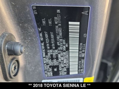 2018 Toyota Sienna LE 8 Passenger