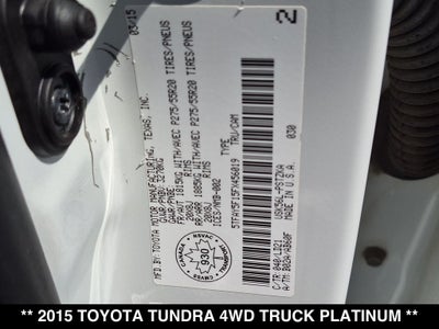 2015 Toyota Tundra Platinum 5.7L V8