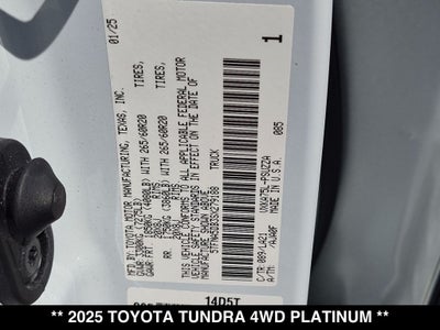 2025 Toyota Tundra Platinum