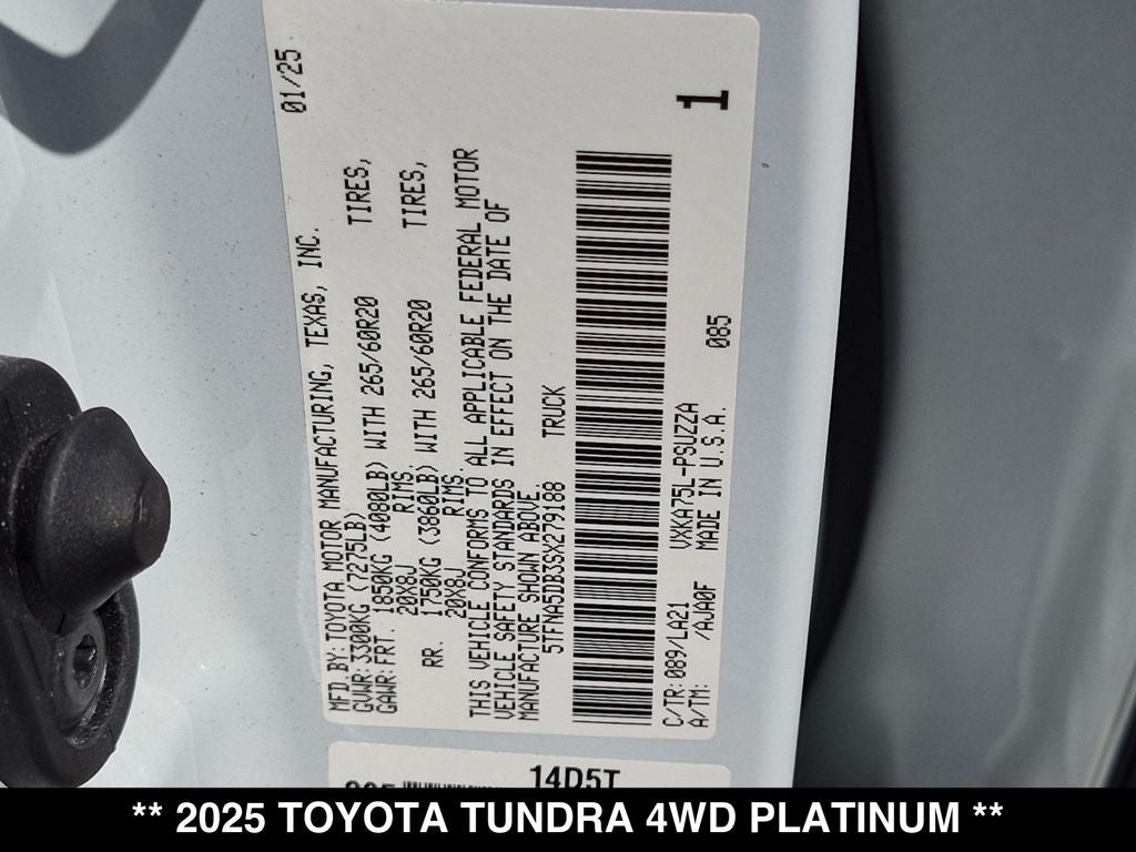 2025 Toyota Tundra Platinum