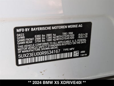 2024 BMW X5 xDrive40i