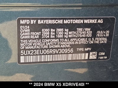 2024 BMW X5 xDrive40i