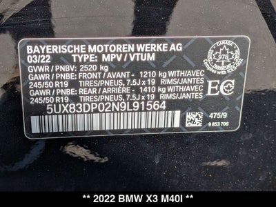 2022 BMW X3 M40i
