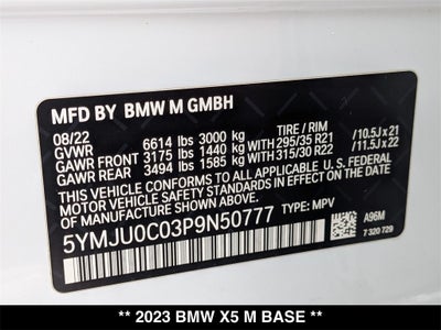 2023 BMW X5 M Base