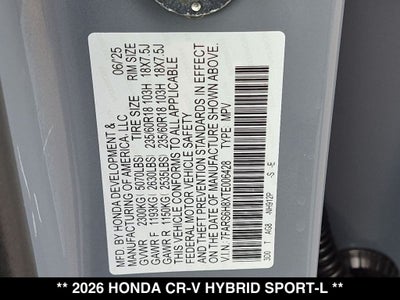 2026 Honda CR-V Hybrid Sport-L