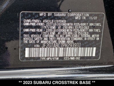 2023 Subaru Crosstrek Base