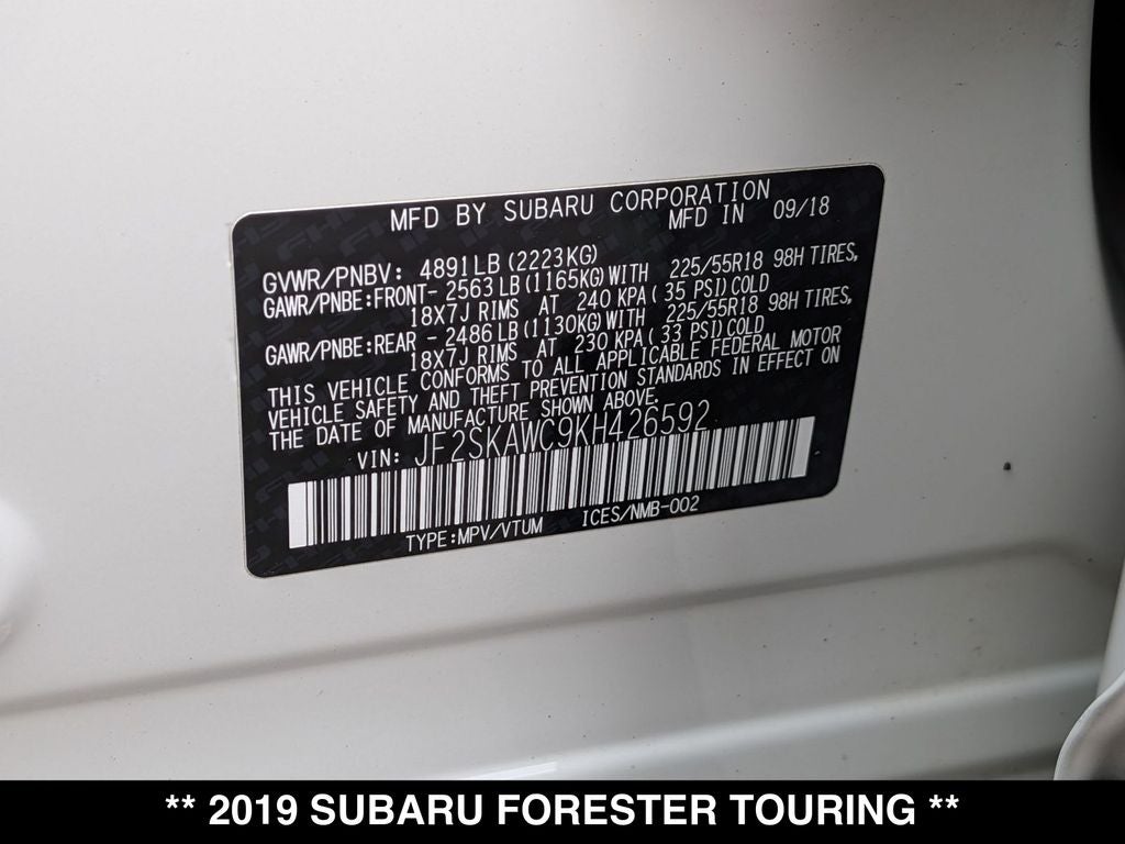 2019 Subaru Forester Touring