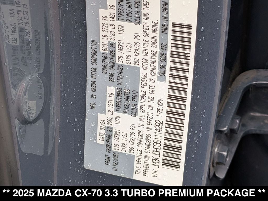 2025 Mazda Mazda CX-70 3.3 Turbo Premium