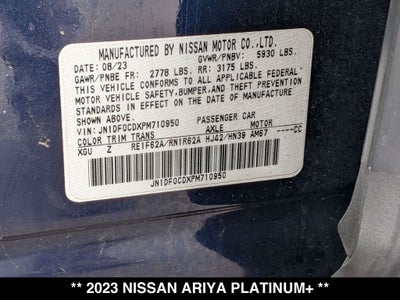 2023 Nissan Ariya PLATINUM+ e-4ORCE