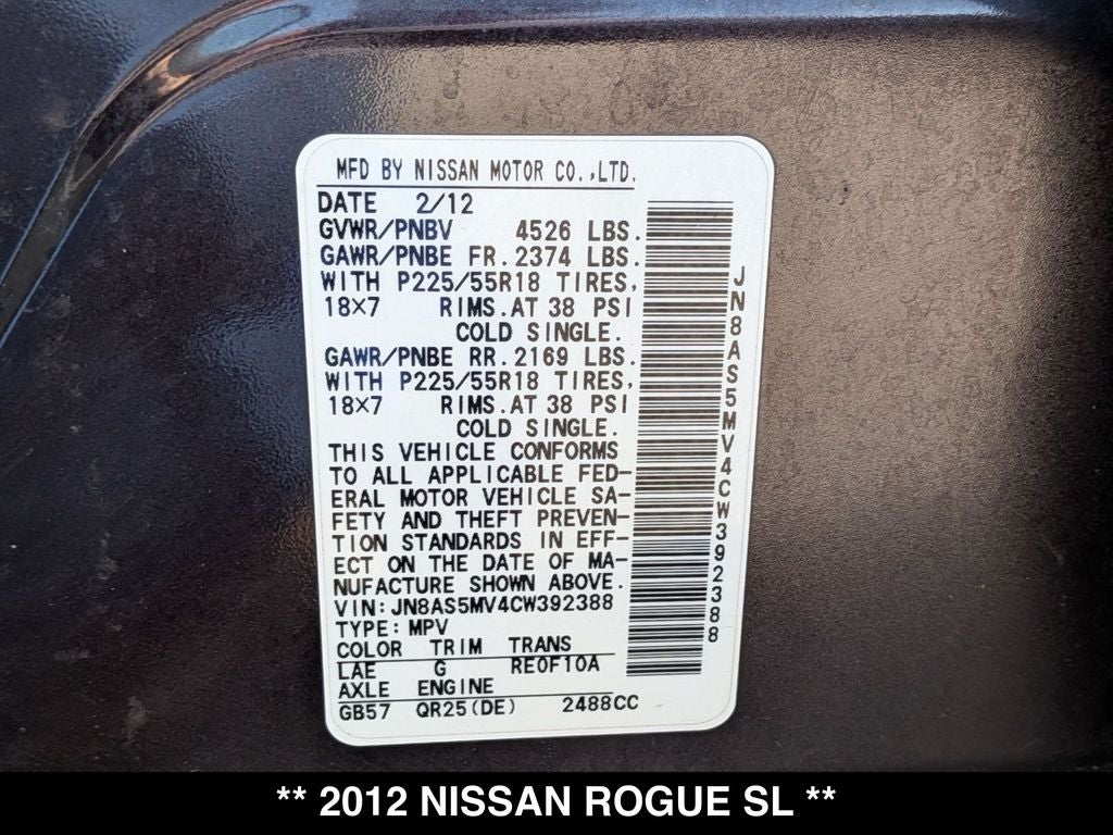 2012 Nissan Rogue SL