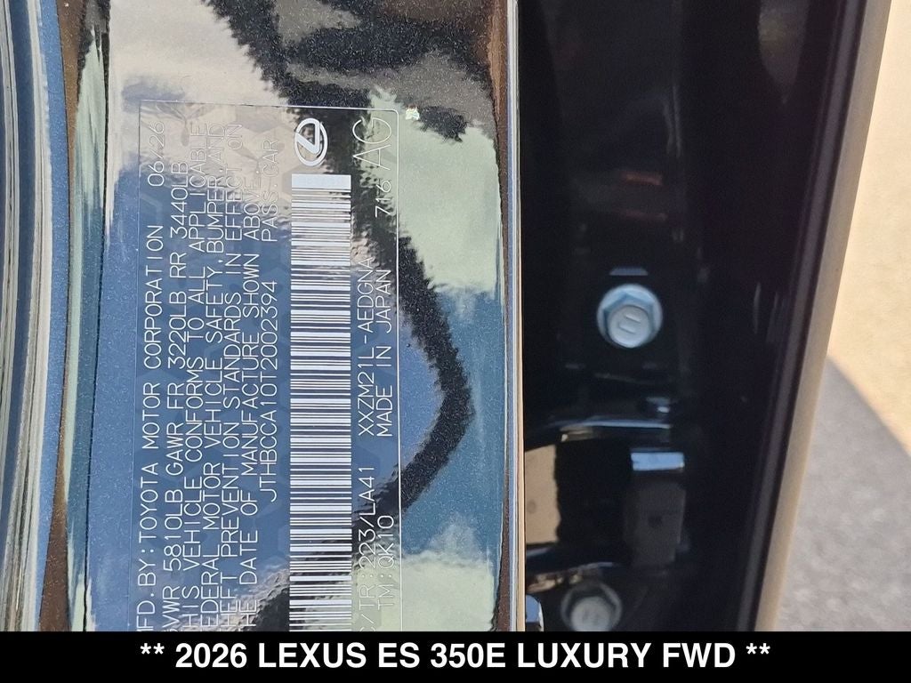 2026 Lexus ES LUXURY