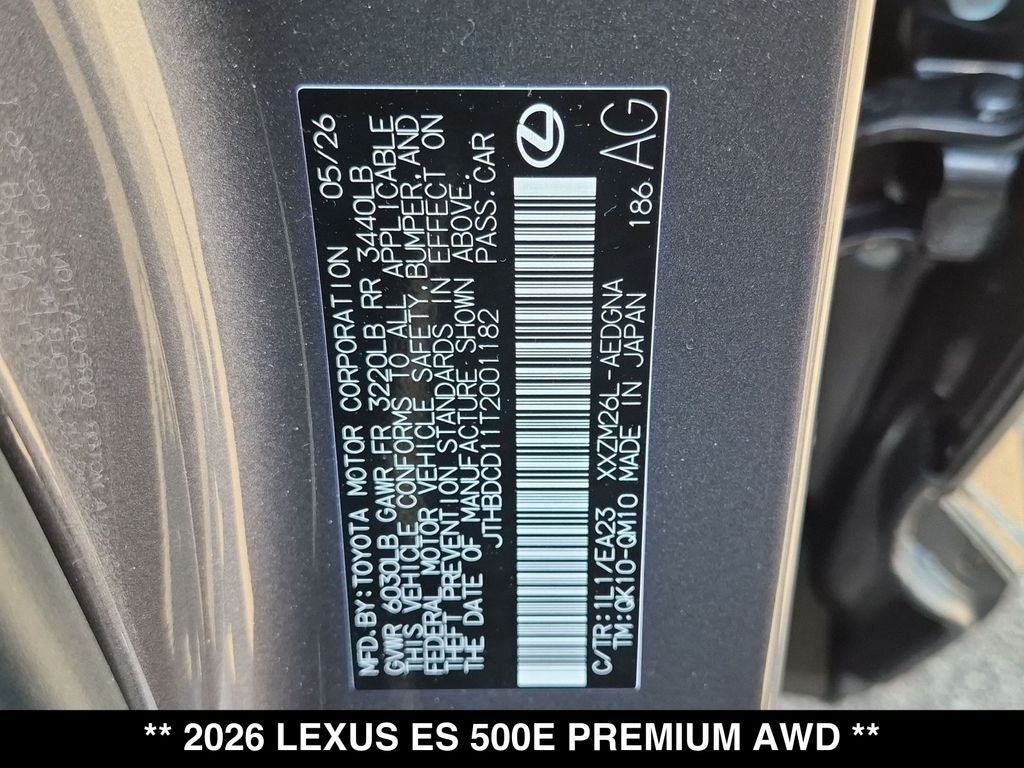 2026 Lexus ES PREMIUM AWD