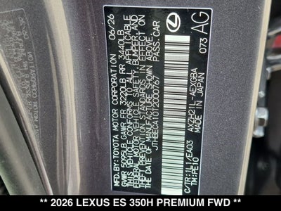 2026 Lexus ES PREMIUM