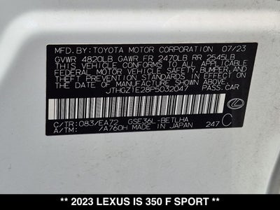 2023 Lexus IS 350 F SPORT