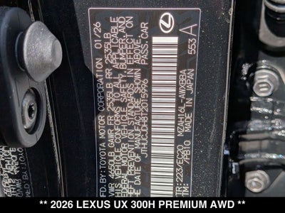 2026 Lexus UX PREMIUM AWD
