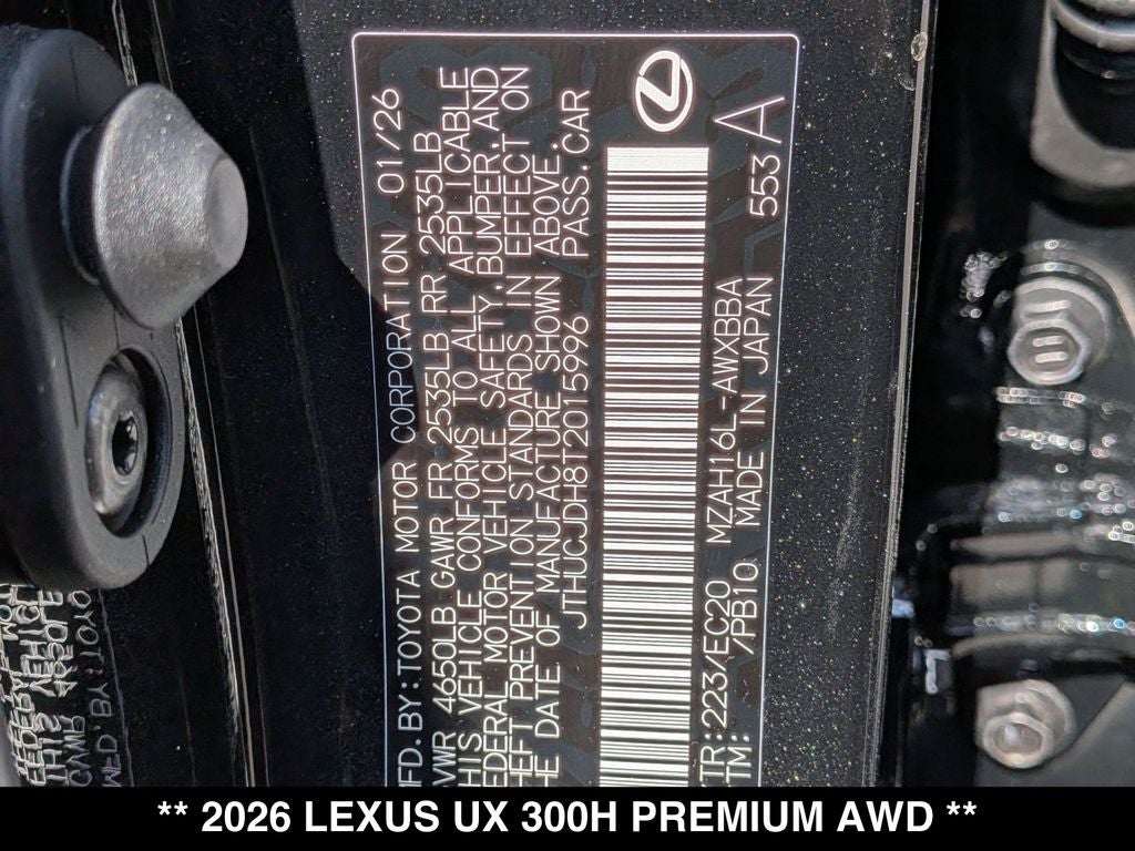 2026 Lexus UX PREMIUM AWD