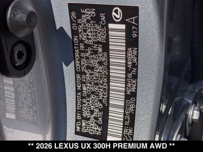 2026 Lexus UX PREMIUM AWD