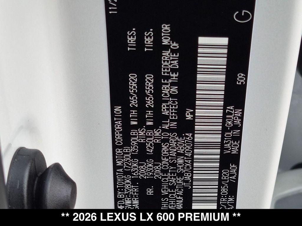 2026 Lexus LX 600 Premium