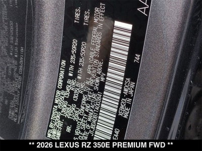 2026 Lexus RZ PREMIUM