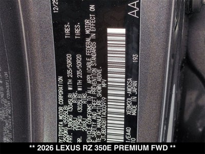 2026 Lexus RZ PREMIUM