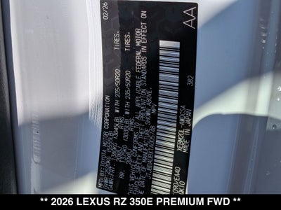 2026 Lexus RZ PREMIUM