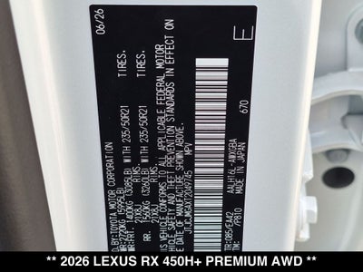 2026 Lexus RX PREMIUM AWD