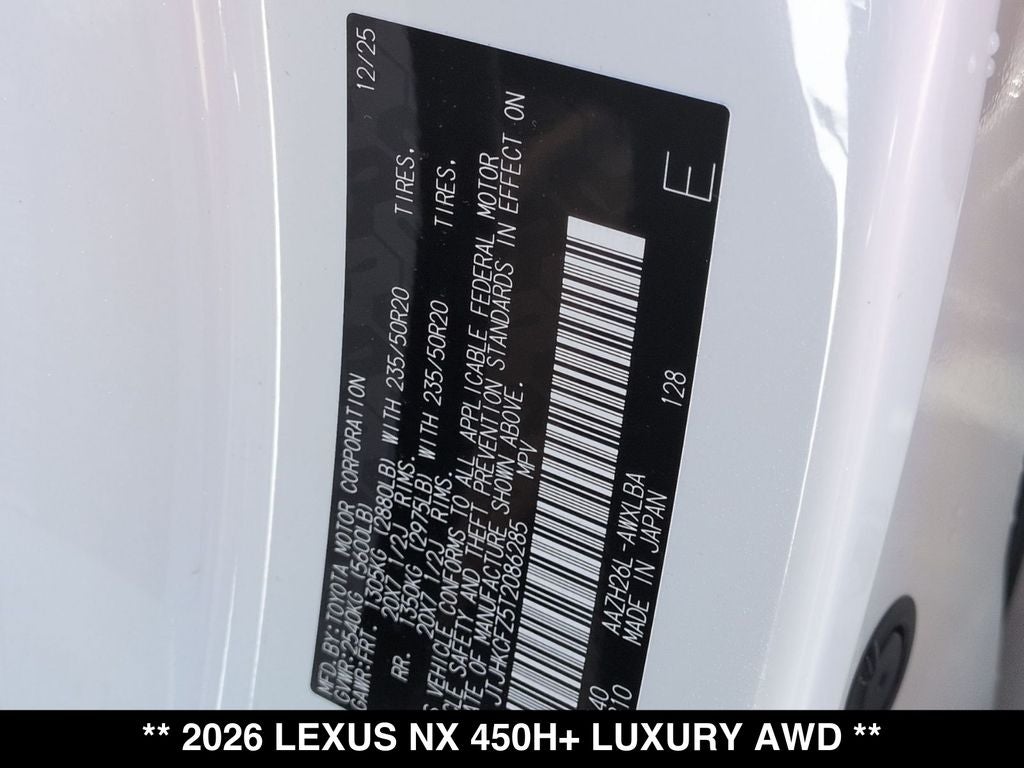 2026 Lexus NX LUXURY AWD