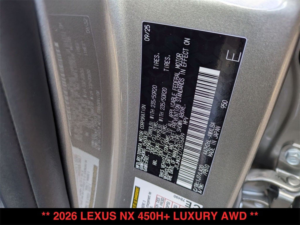 2026 Lexus NX LUXURY AWD