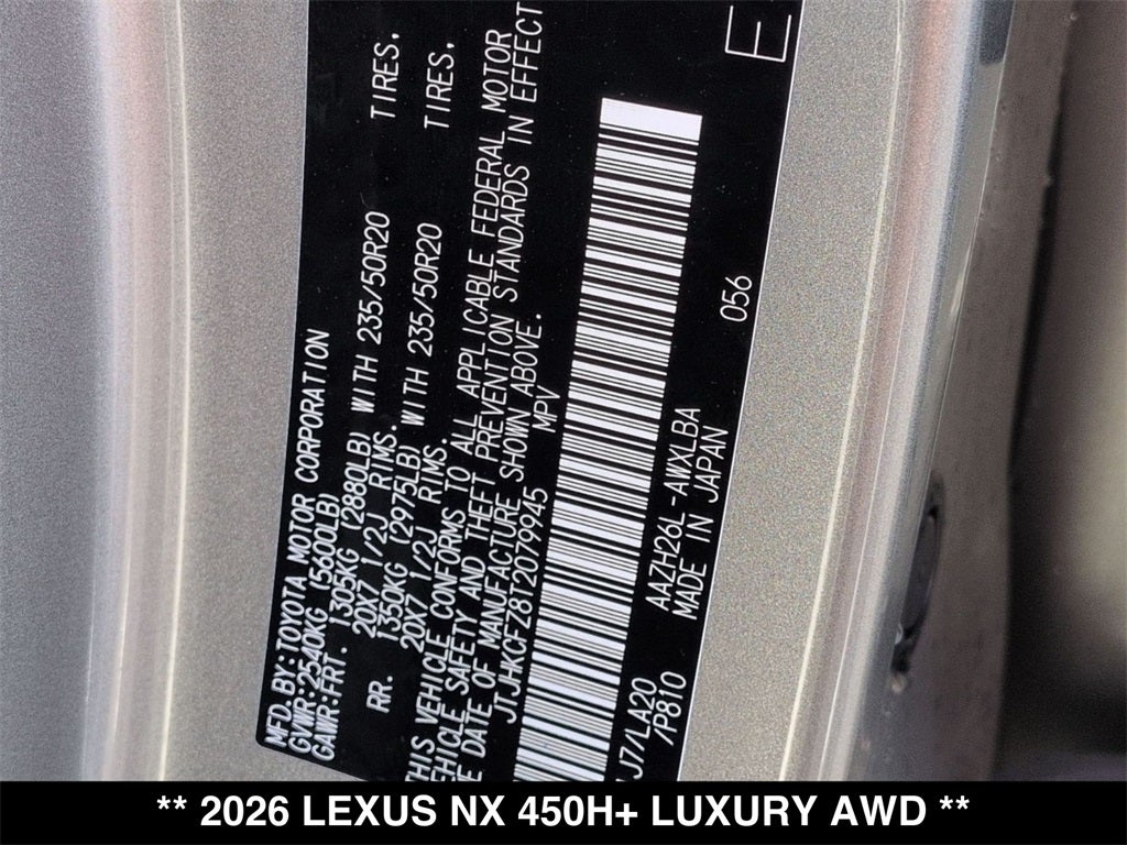 2026 Lexus NX LUXURY AWD