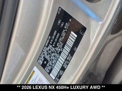 2026 Lexus NX LUXURY AWD