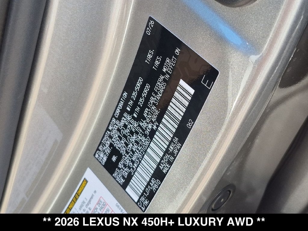 2026 Lexus NX LUXURY AWD
