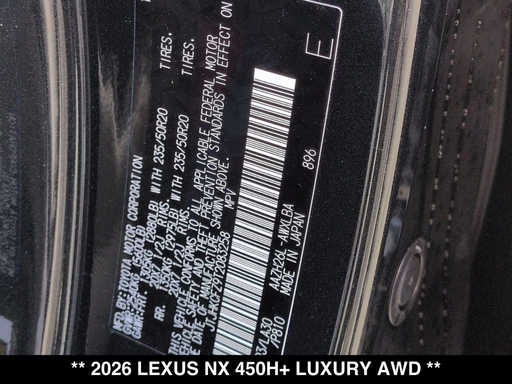 2026 Lexus NX LUXURY AWD