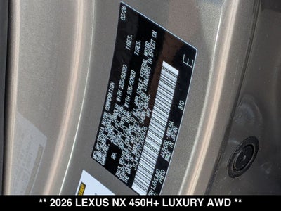 2026 Lexus NX LUXURY AWD