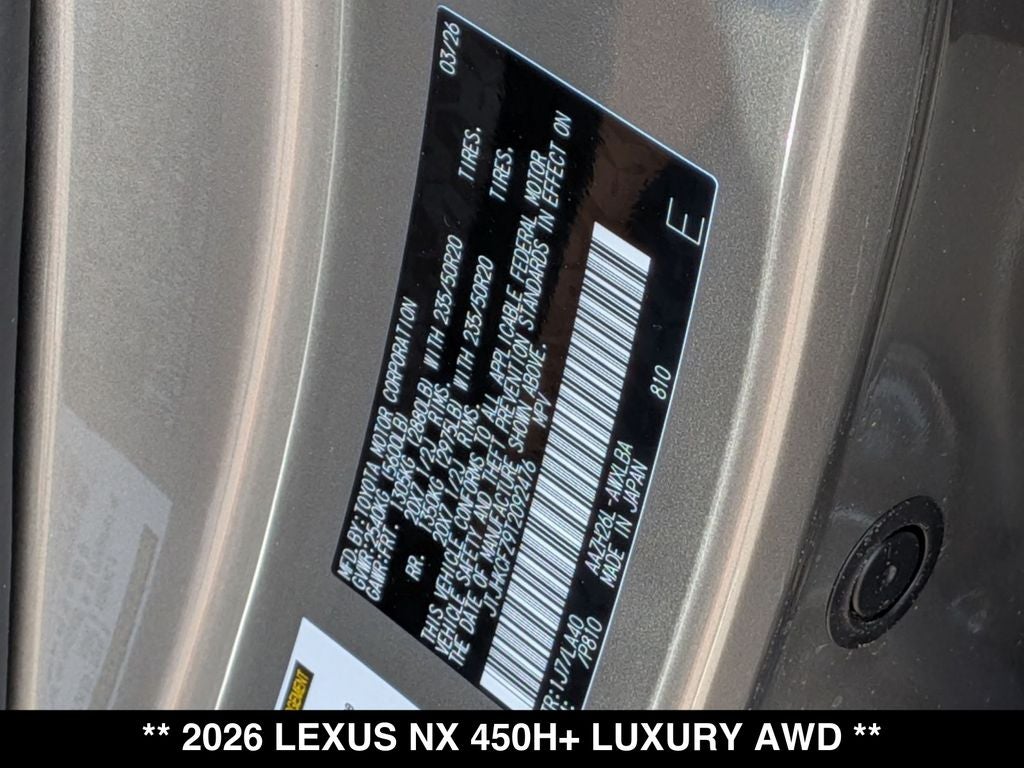 2026 Lexus NX LUXURY AWD