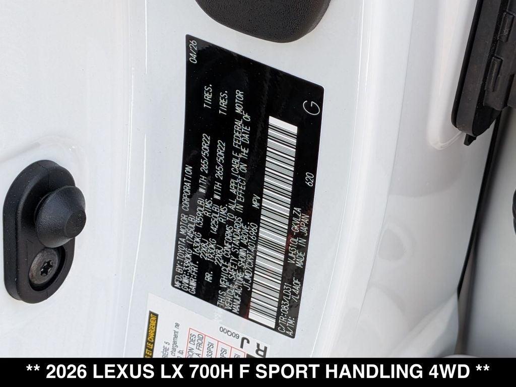 2026 Lexus LX F SPORT HANDLING
