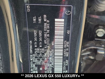 2026 Lexus GX LUXURY PLUS
