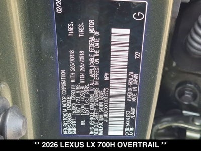 2026 Lexus LX OVERTRAIL