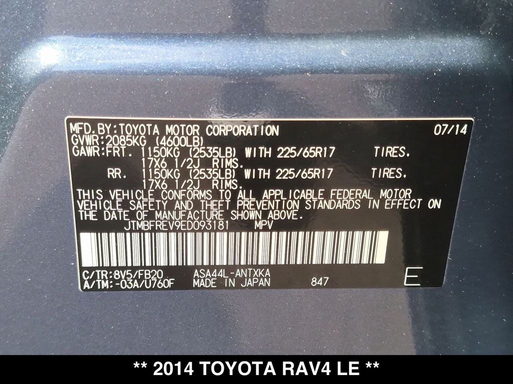 2014 Toyota RAV4 LE