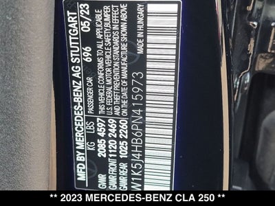 2023 Mercedes-Benz CLA CLA 250 4MATIC®