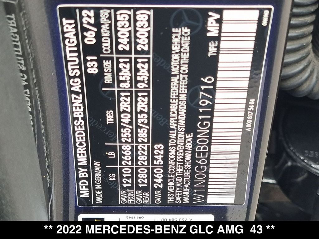 2022 Mercedes-Benz GLC GLC 43 AMG® 4MATIC®